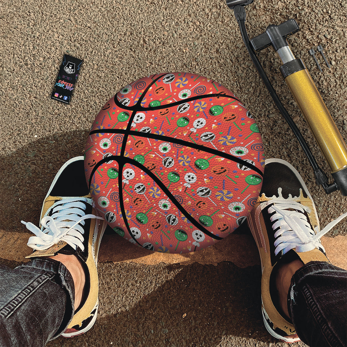 Butterfly Monarch Orange Print Basketball