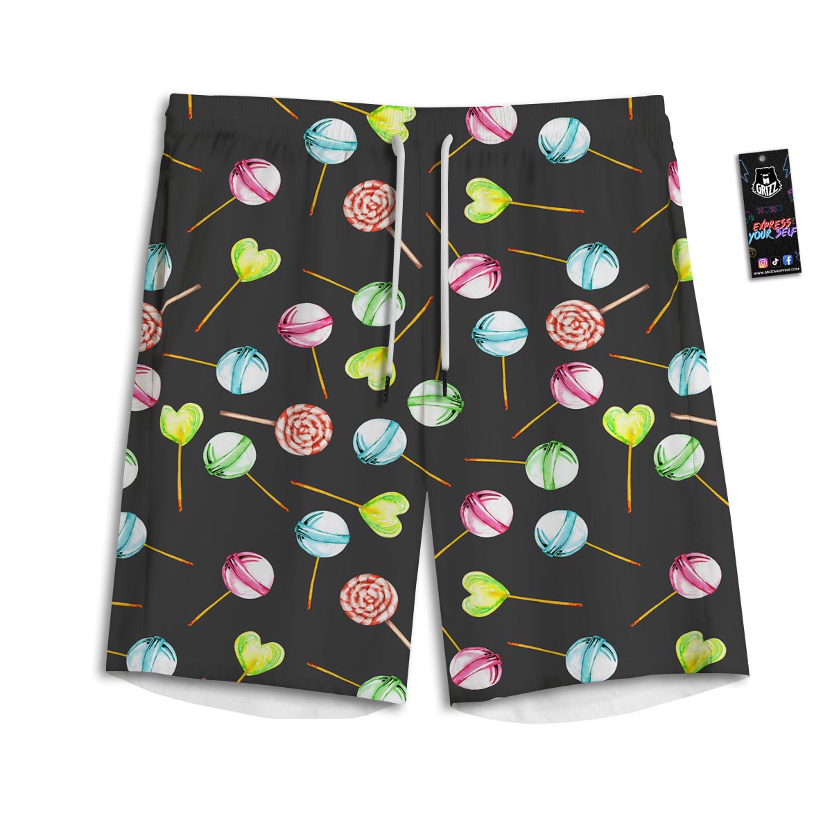 Candy Sweet Print Pattern Men's Athletic Shorts