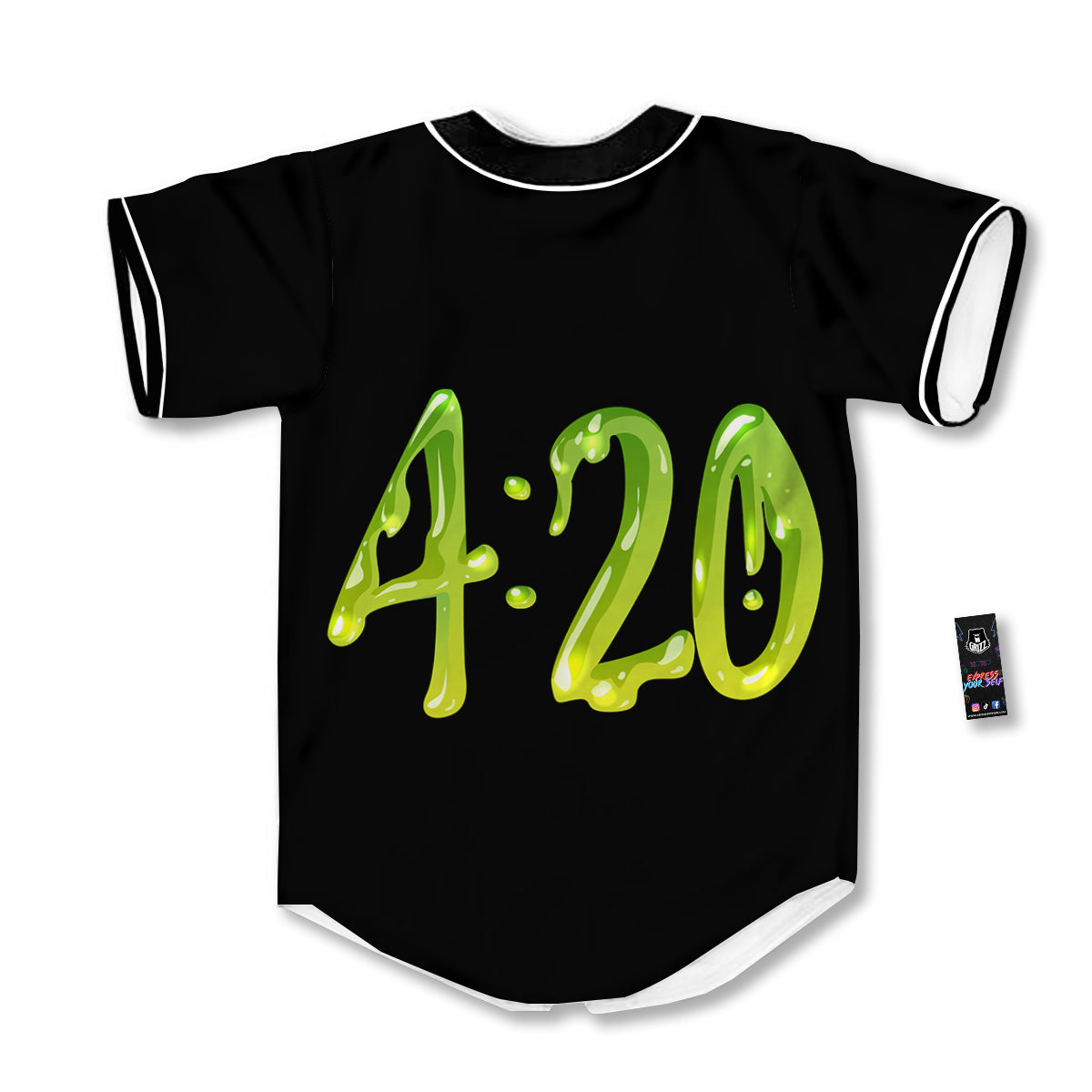 Cannabis Day 420 Print Baseball Jersey-grizzshop