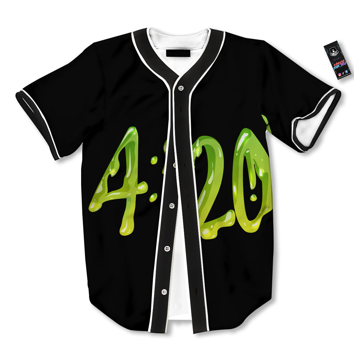 Cannabis Day 420 Print Baseball Jersey-grizzshop