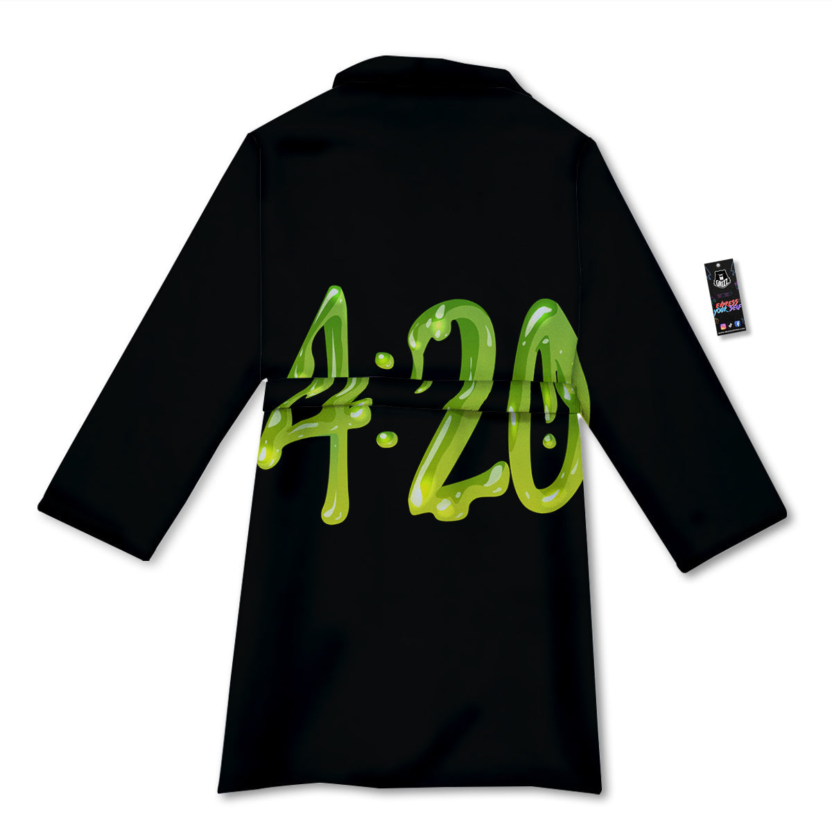 Cannabis Day 420 Print Bathrobe-grizzshop