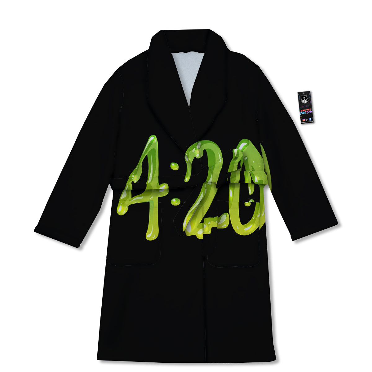 Cannabis Day 420 Print Bathrobe-grizzshop