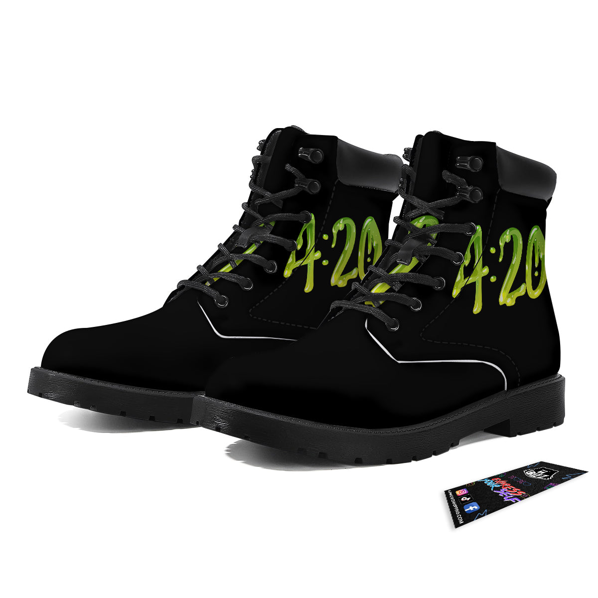 Cannabis Day 420 Print Boots-grizzshop