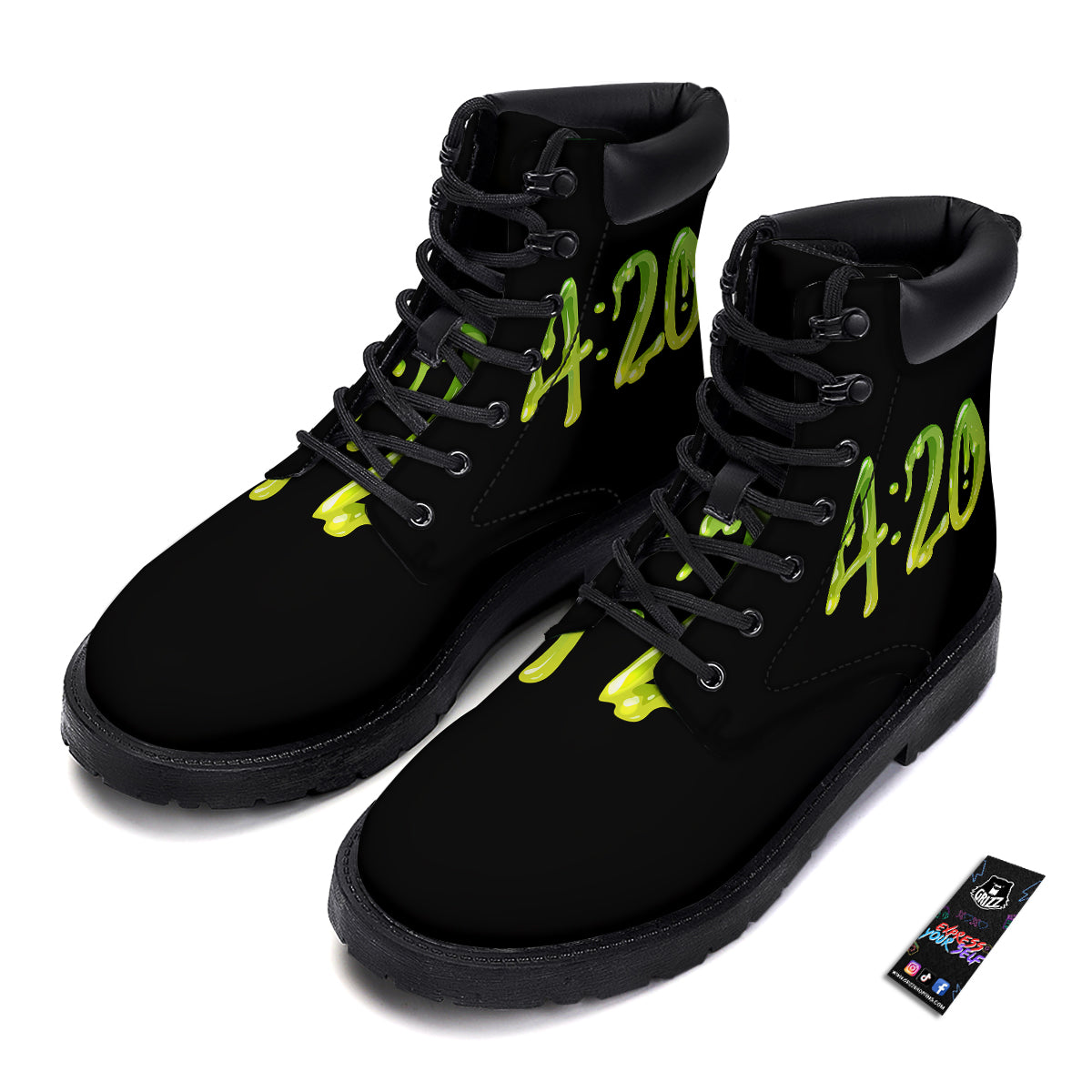Cannabis Day 420 Print Boots-grizzshop