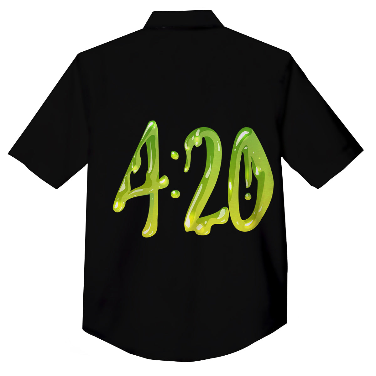 Cannabis Day 420 Print Button Up Shirt-grizzshop
