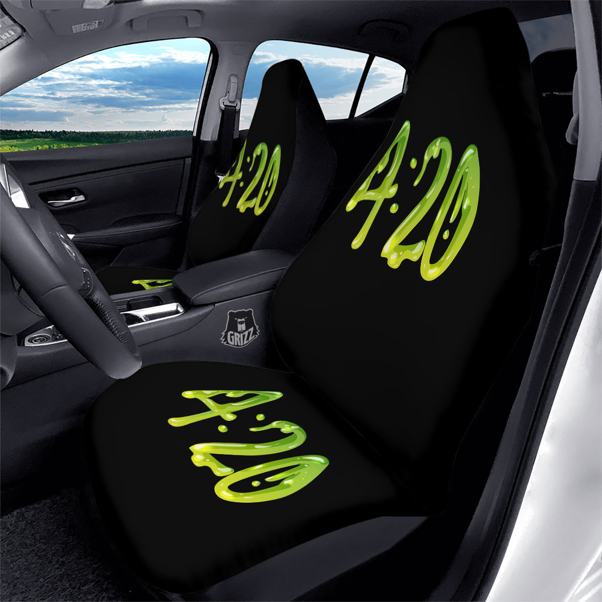 Cannabis Day 420 Print Car Seat Covers-grizzshop