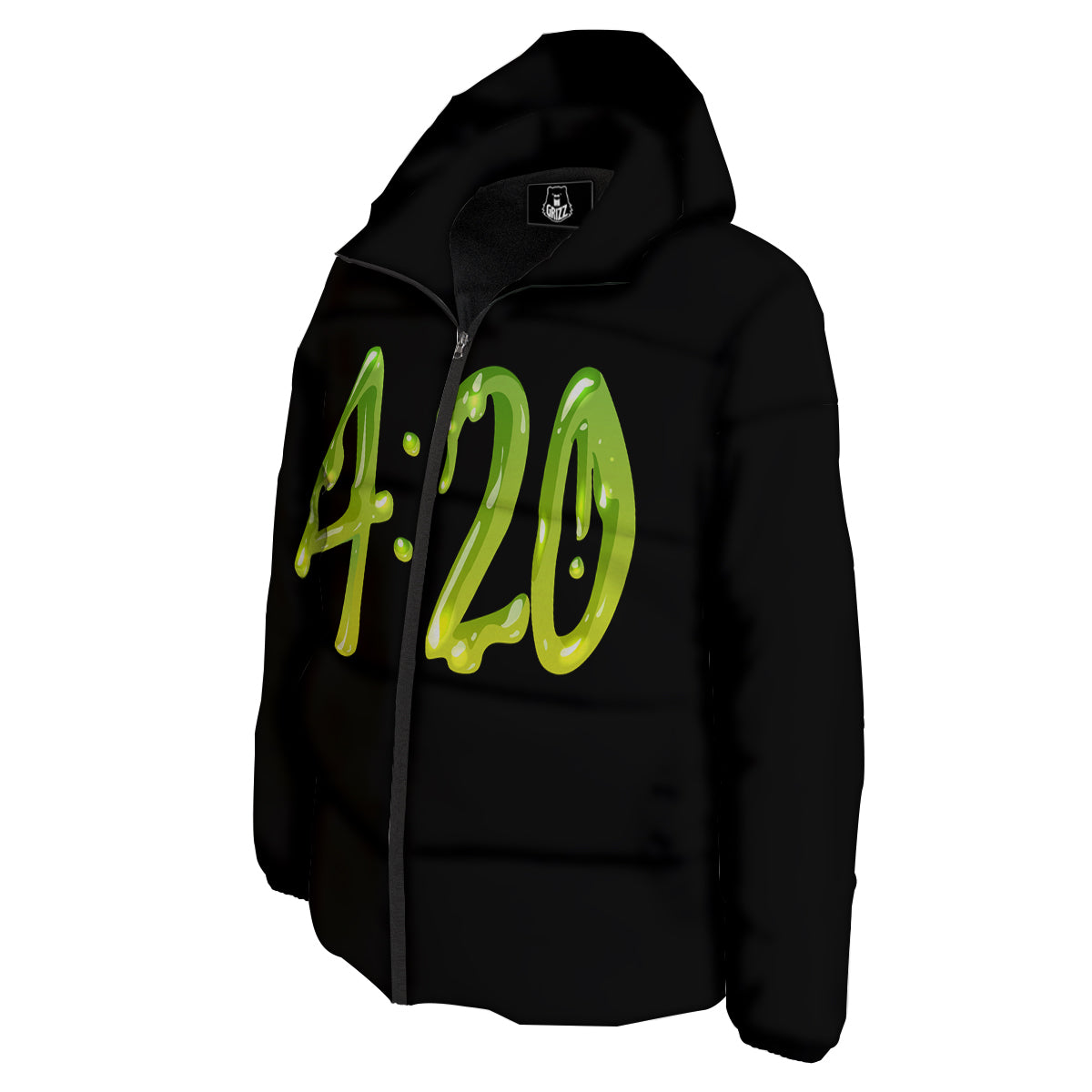 Cannabis Day 420 Print Down Jacket-grizzshop