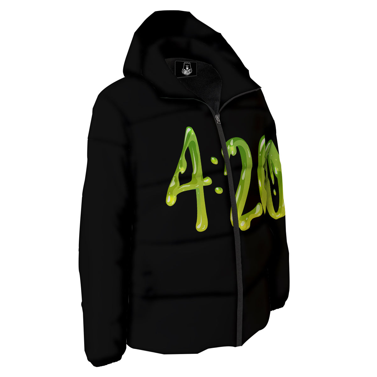 Cannabis Day 420 Print Down Jacket-grizzshop