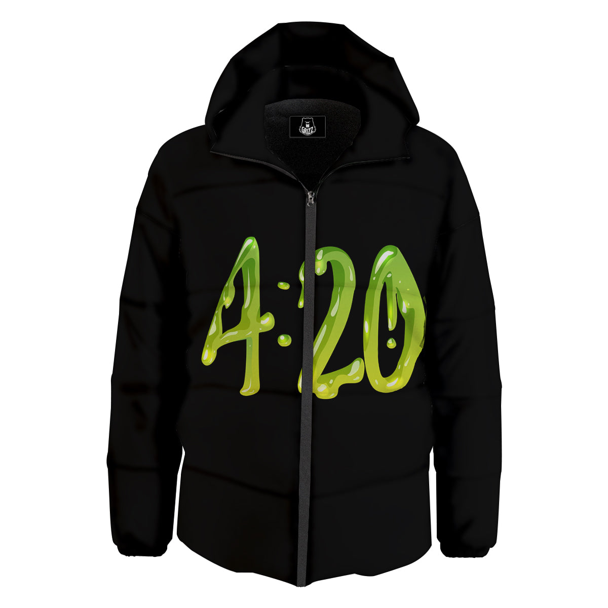 Cannabis Day 420 Print Down Jacket-grizzshop