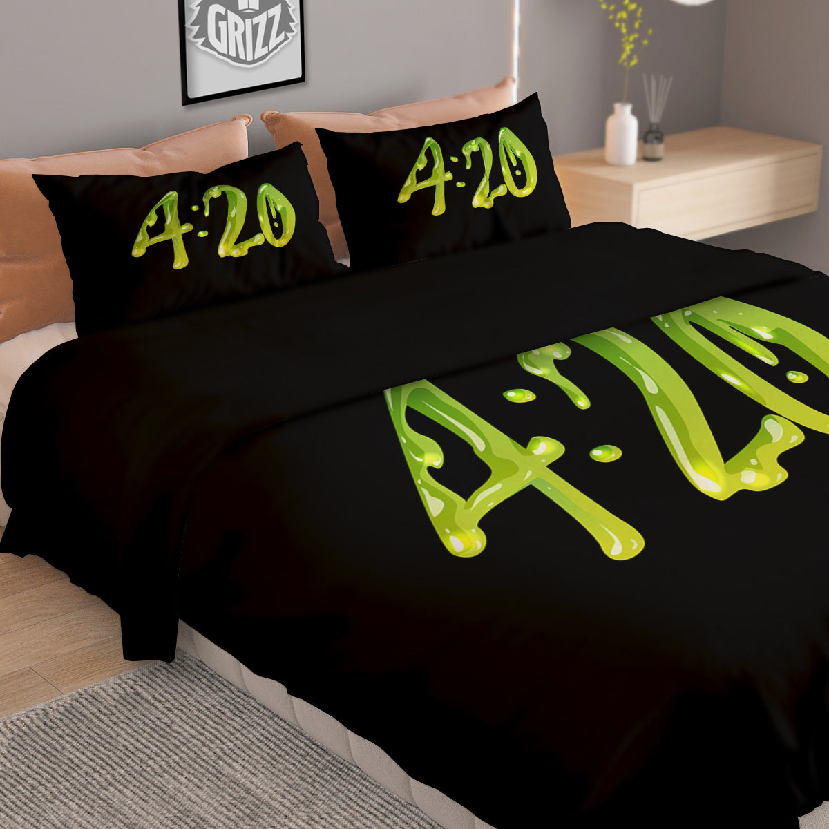 Cannabis Day 420 Print Duvet Cover Bedding Set