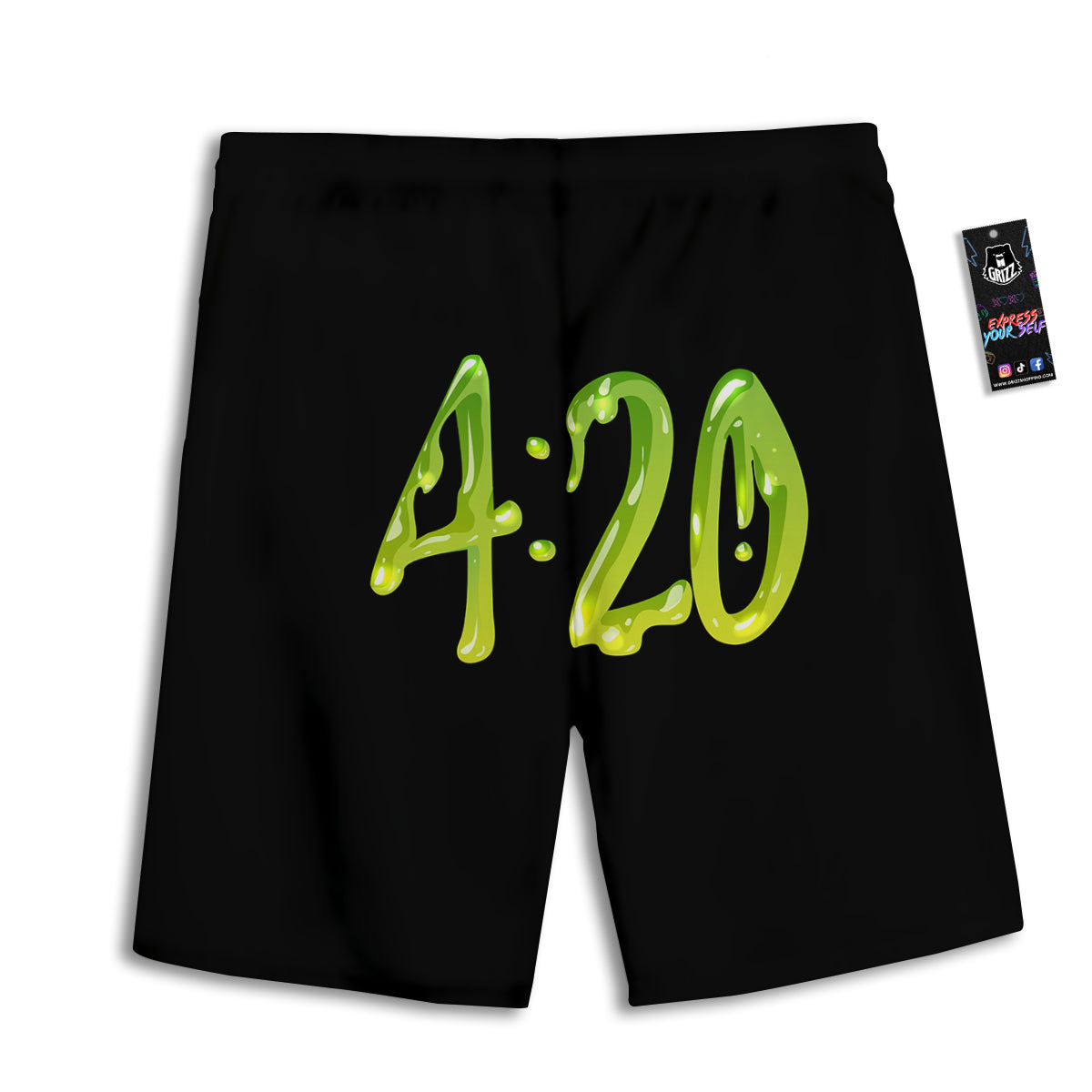 Cannabis Day 420 Print Men's Athletic Shorts