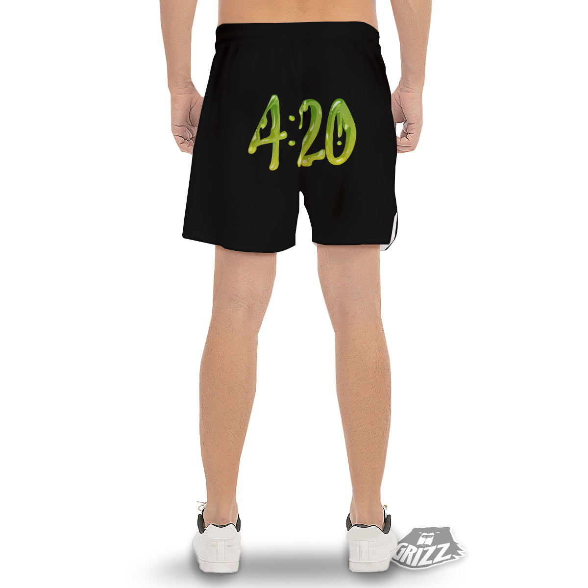 Cannabis Day 420 Print Men's Gym Shorts-grizzshop