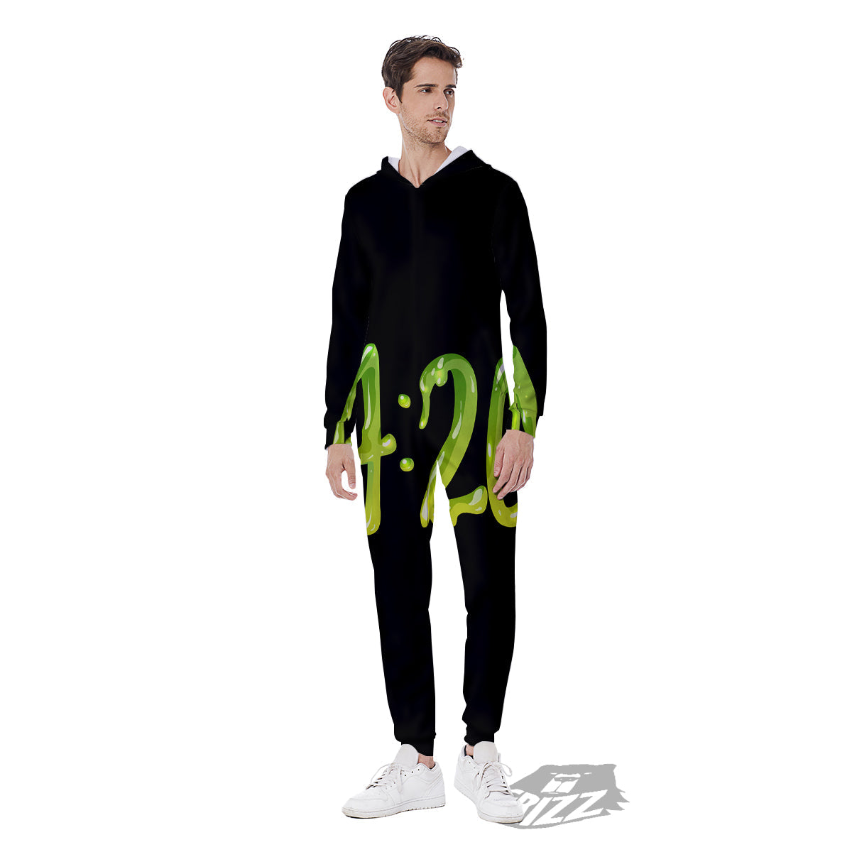 Cannabis Day 420 Print Men's Jumpsuit-grizzshop