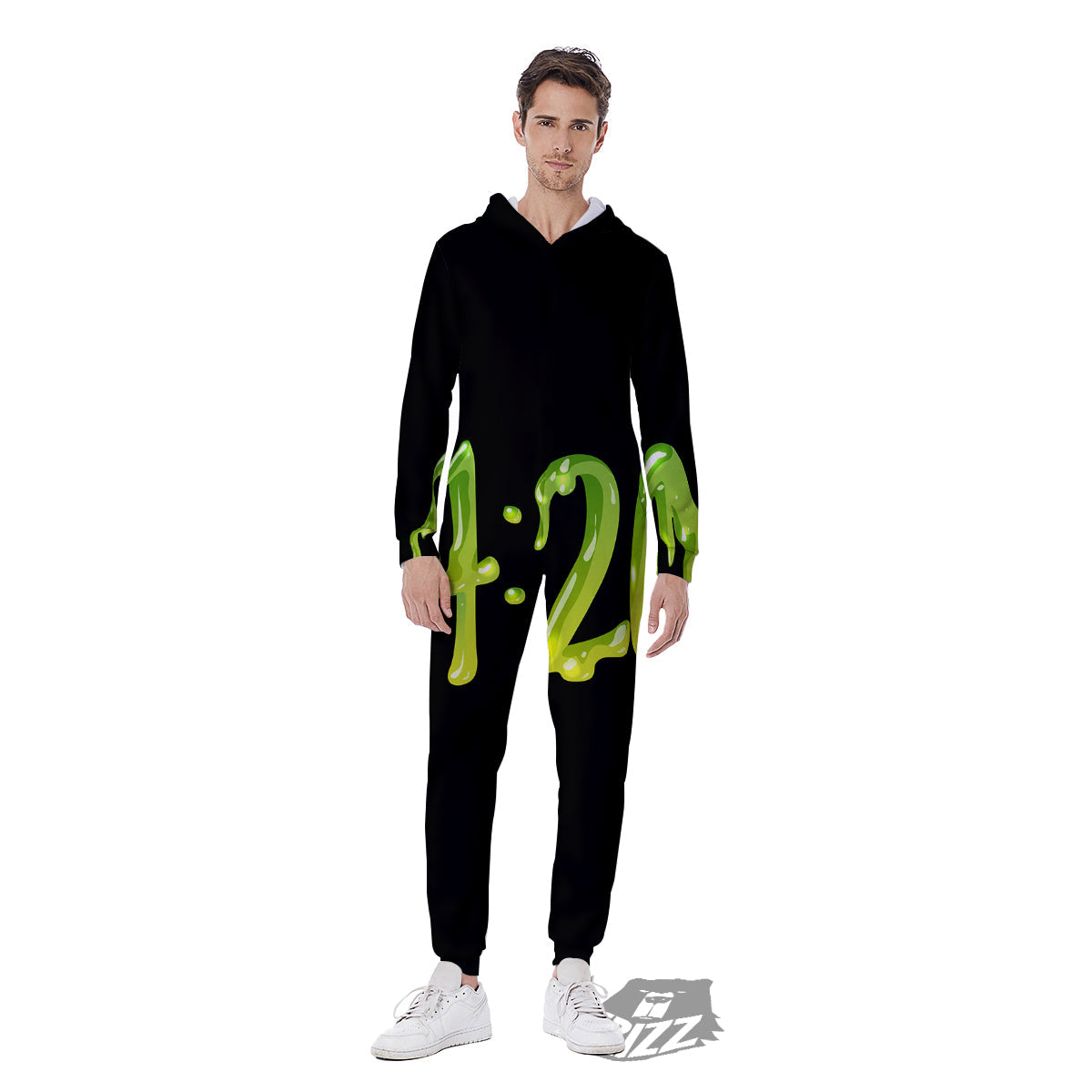 Cannabis Day 420 Print Men's Jumpsuit-grizzshop