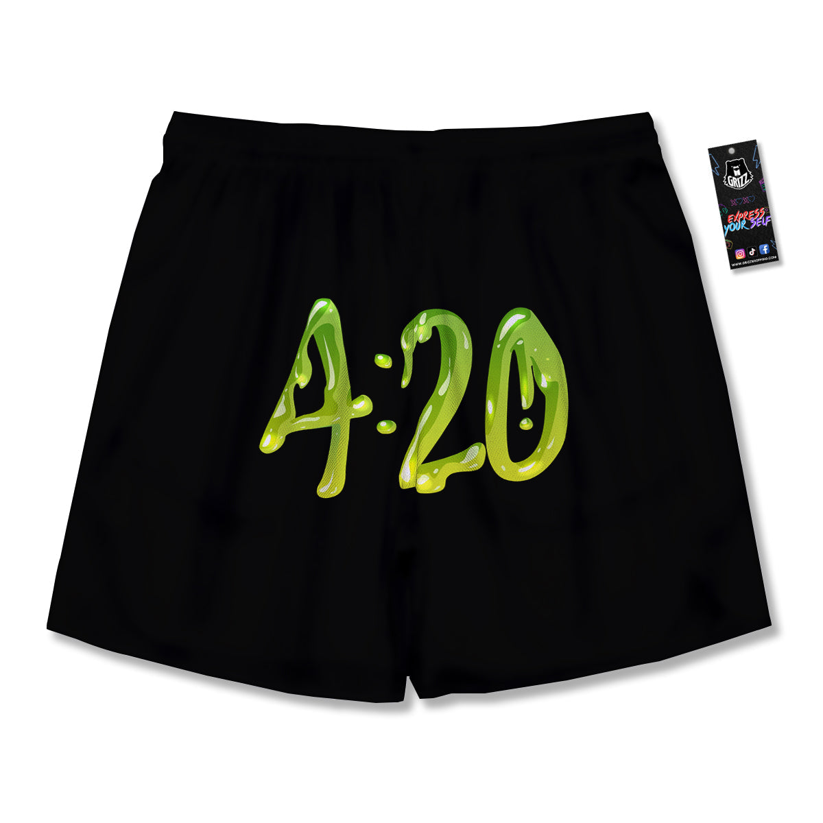 Cannabis Day 420 Print Men's Running Shorts-grizzshop