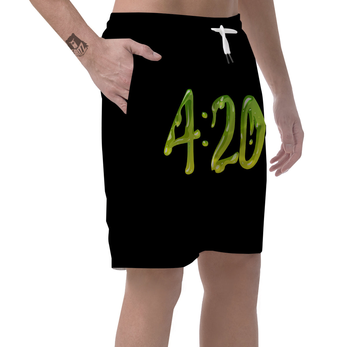Cannabis Day 420 Print Men's Shorts-grizzshop
