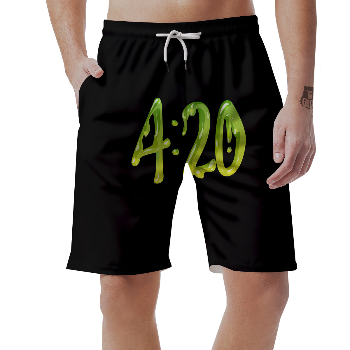 Cannabis Day 420 Print Men's Shorts-grizzshop
