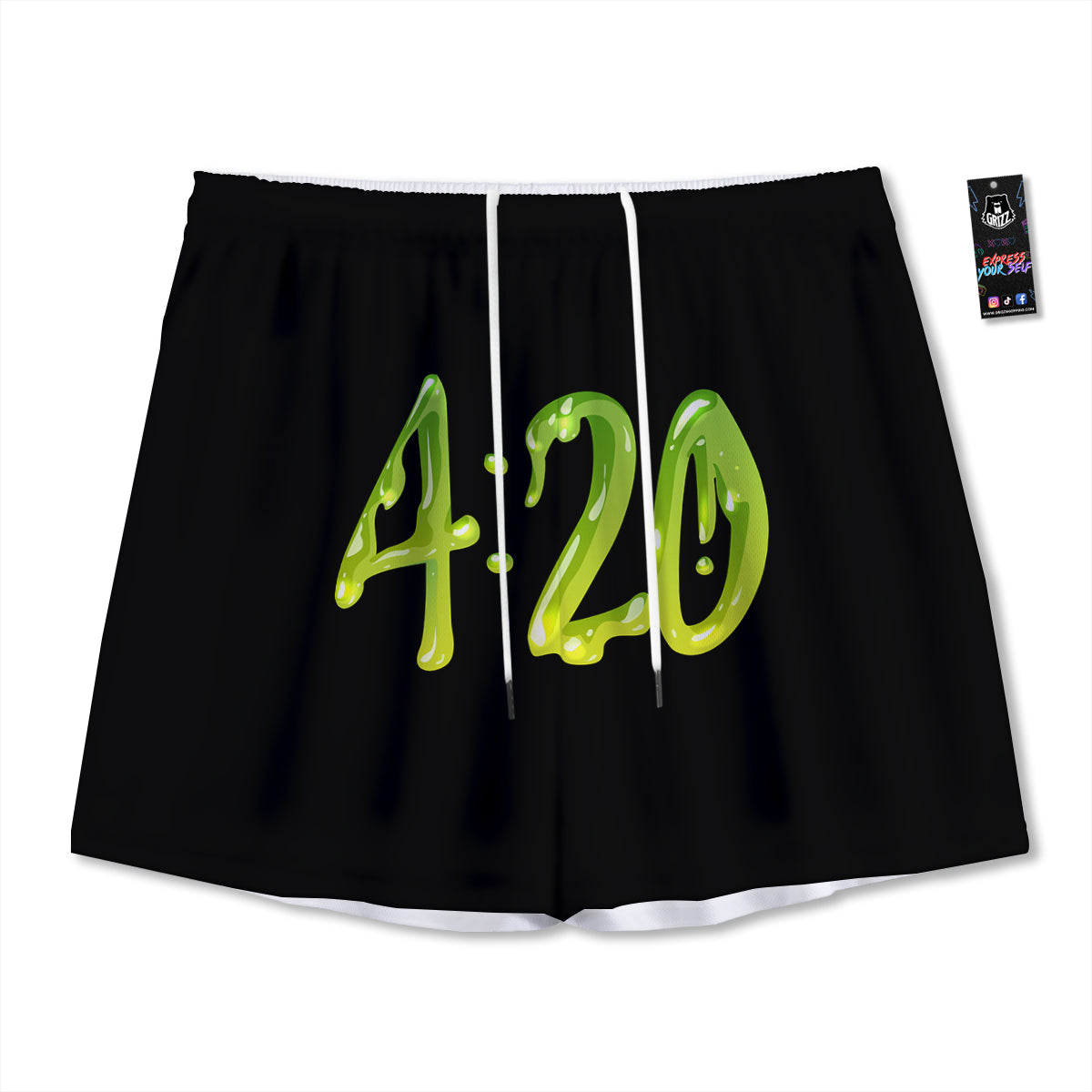 Eye Of Providence Geometric Print Mesh Shorts