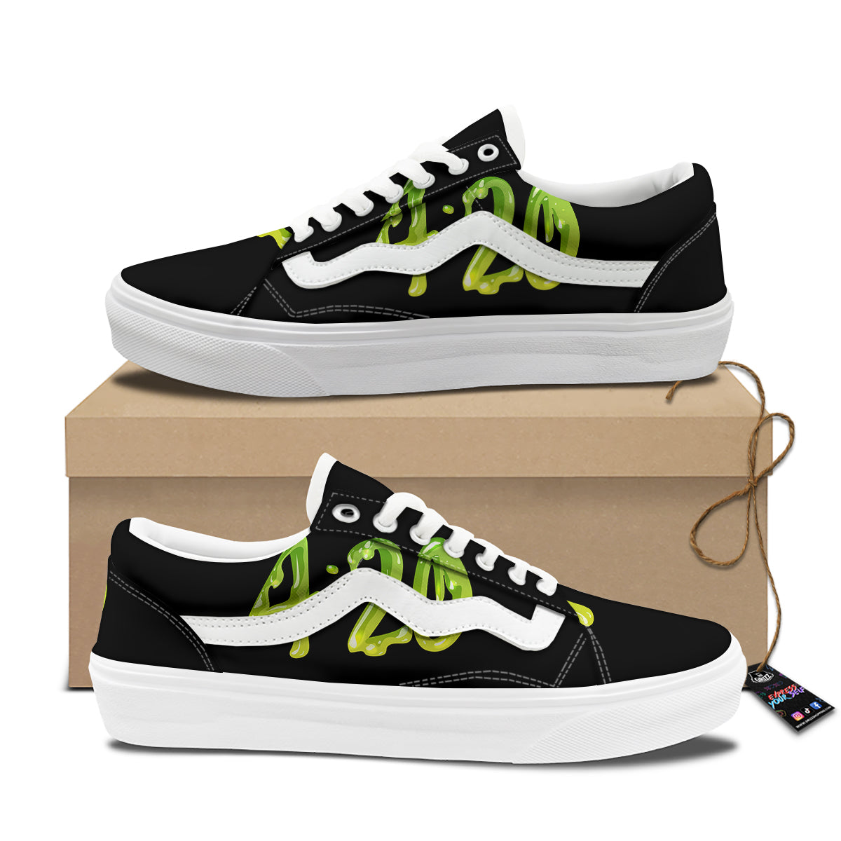 Cannabis Day 420 Print Skate Shoes-grizzshop