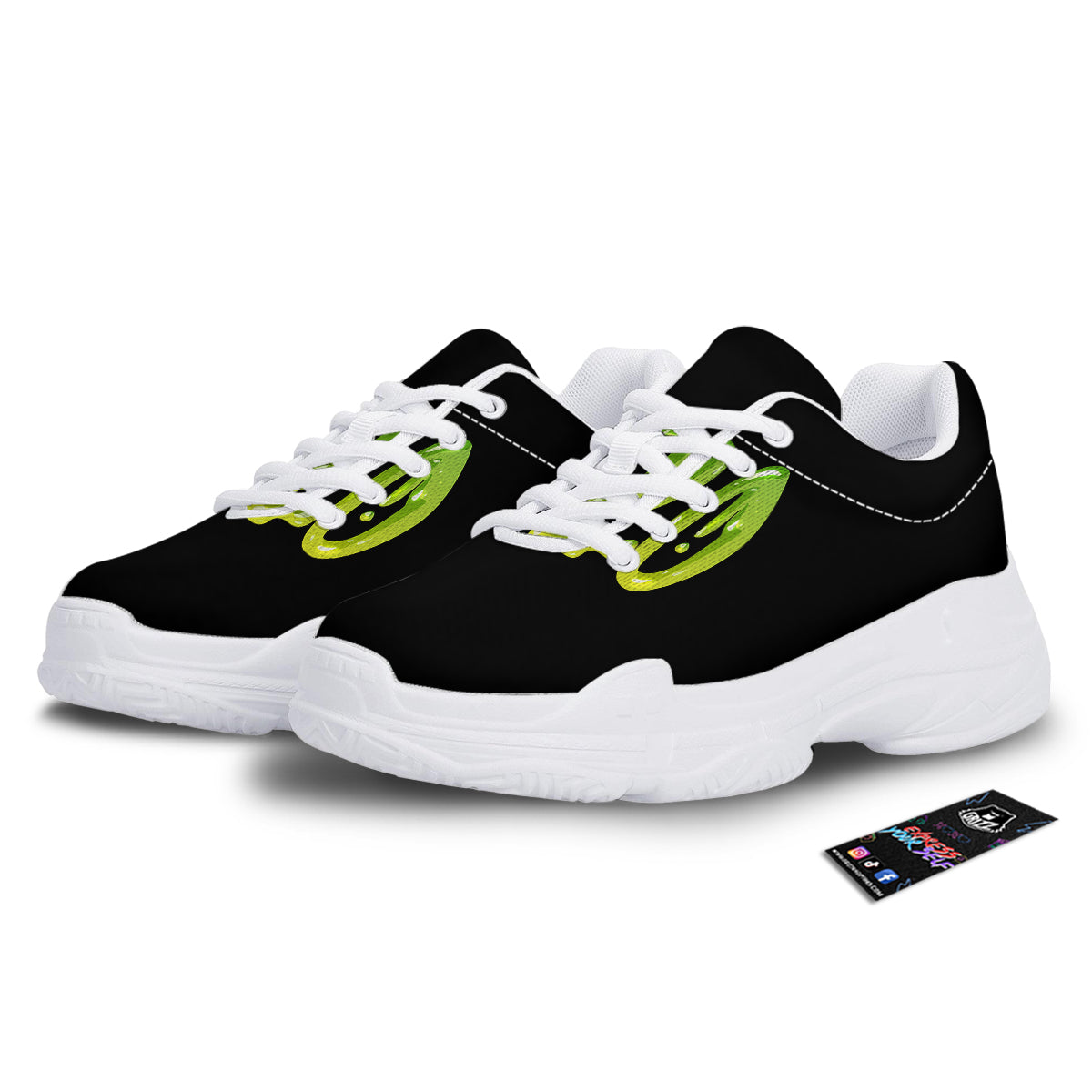 Cannabis Day 420 Print White Chunky Shoes-grizzshop