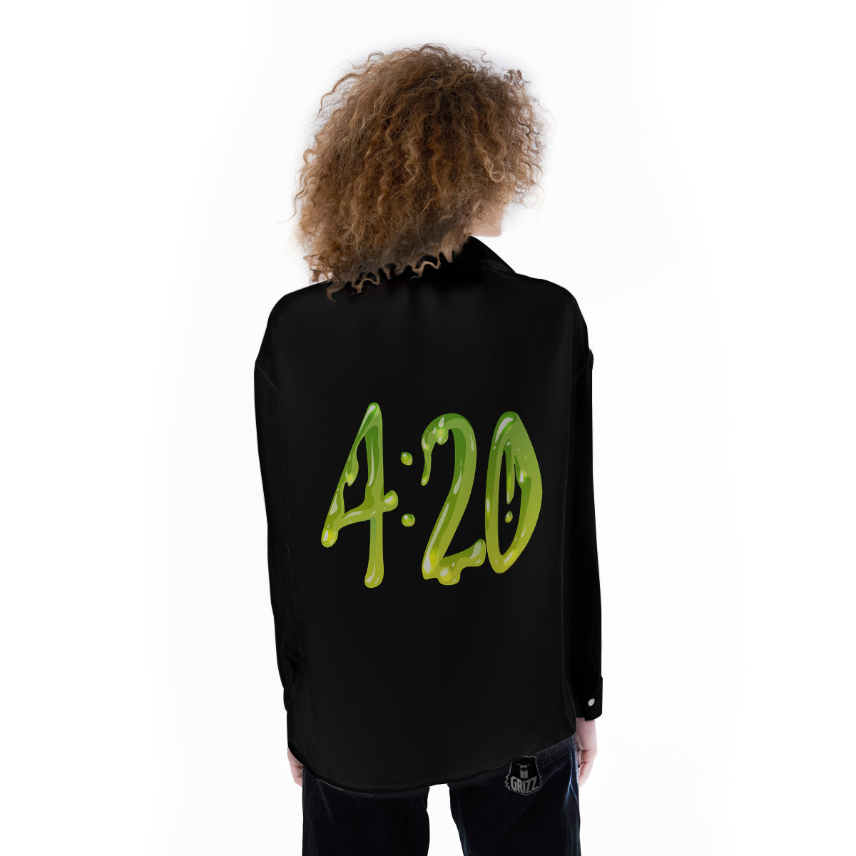 Cannabis Day 420 Print Women's Long Sleeve Shirts-grizzshop