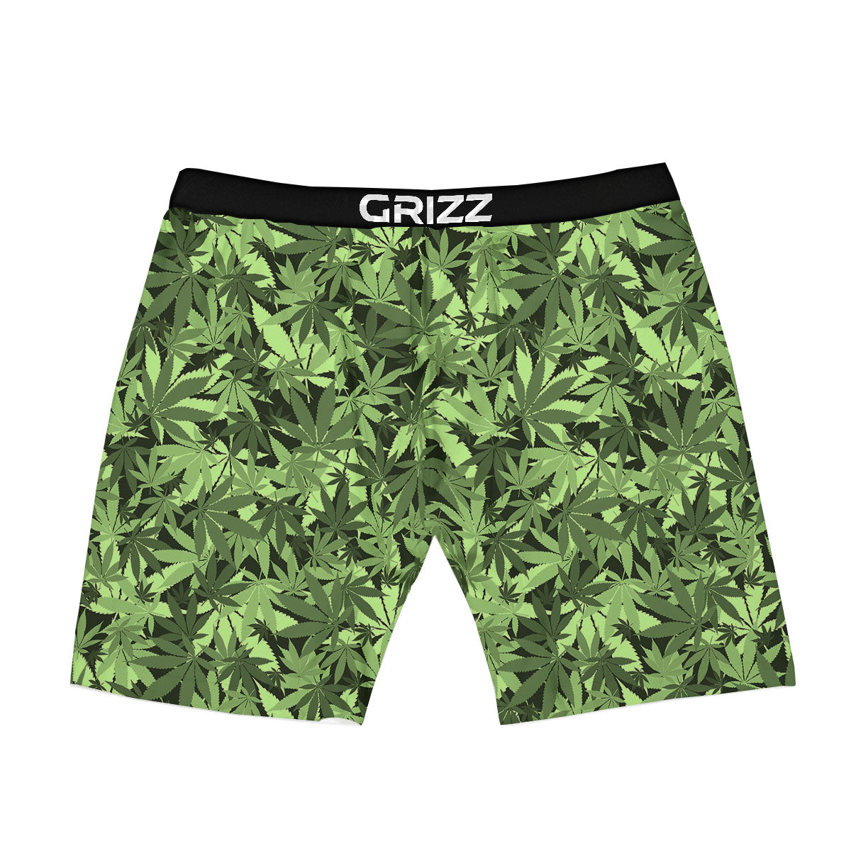 Cannabis Leaf Green Print Pattern Boxer Briefs-grizzshop