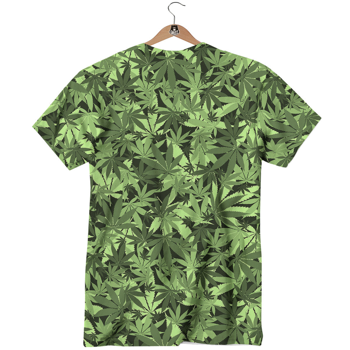 Cannabis Leaf Green Print Pattern T-Shirt-grizzshop