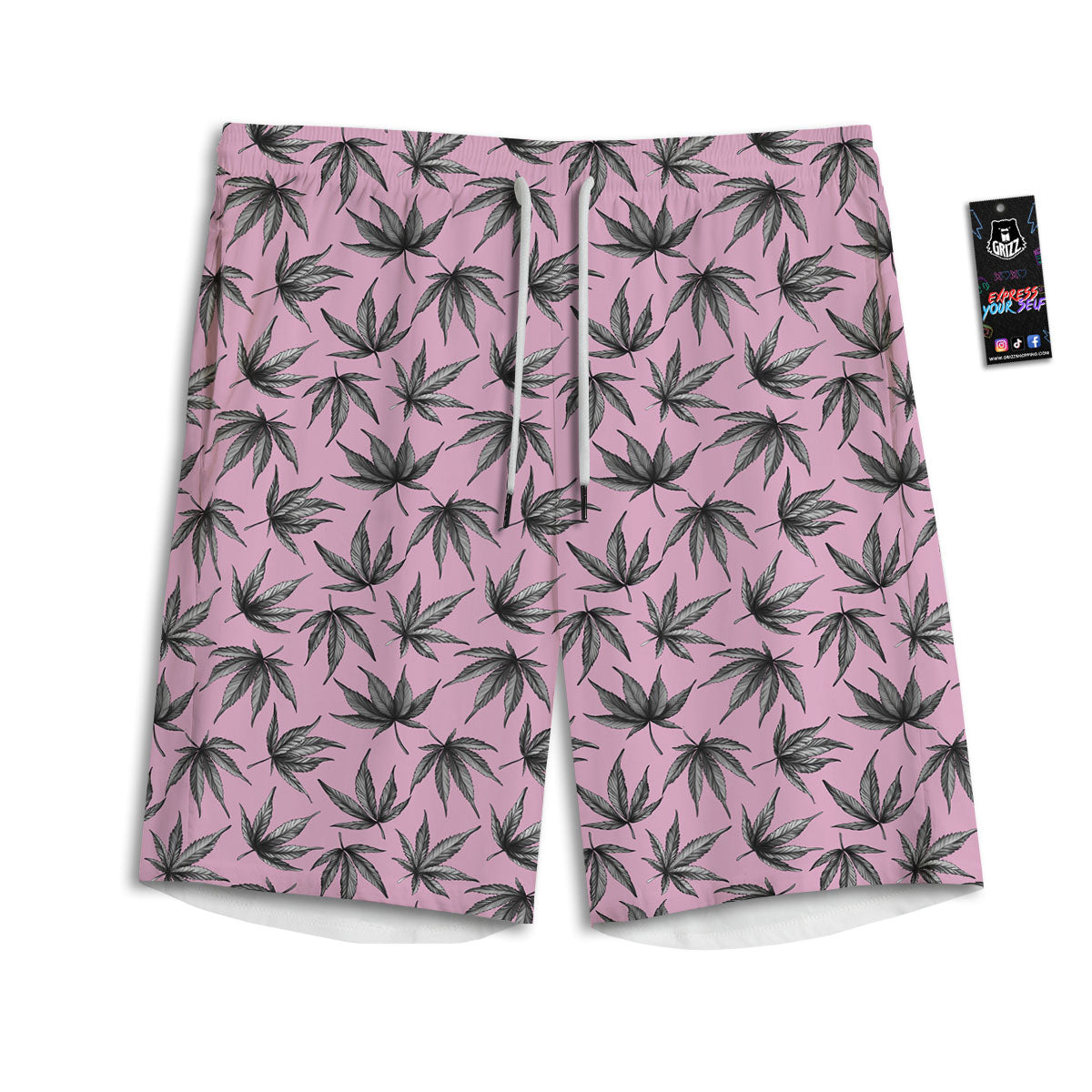 Camo Navy Digital Print Pattern Men's Athletic Shorts
