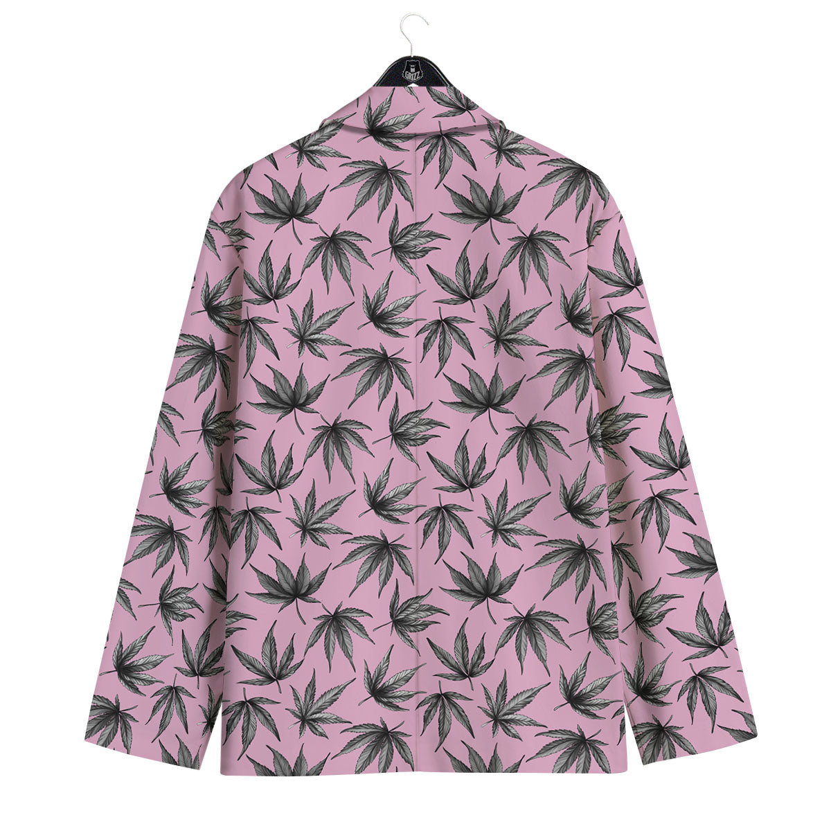 Cannabis Leaf Pink And Green Print Men's Sport Coat-grizzshop