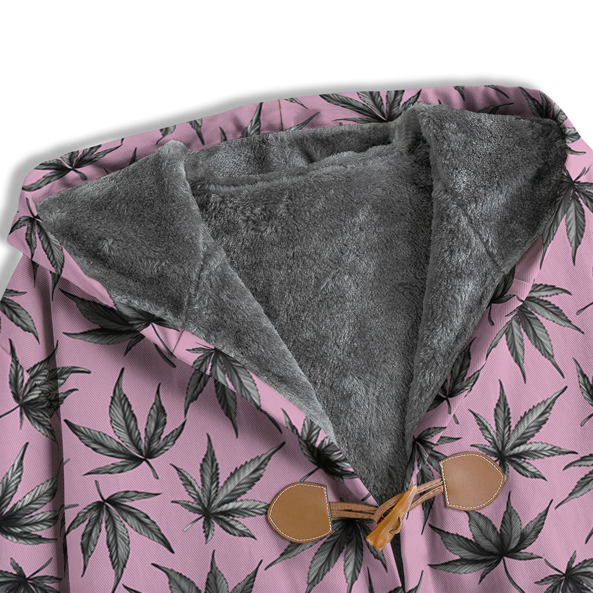 Cannabis Leaf Pink And Green Print Men's Windbreaker Jacket-grizzshop