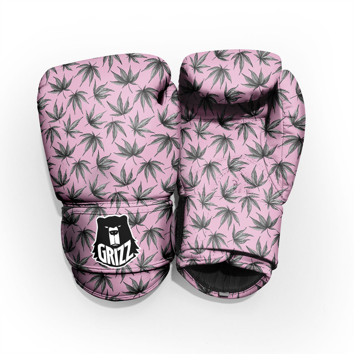 Cannabis Leaf Pink And Green Print Pro Boxing Glove