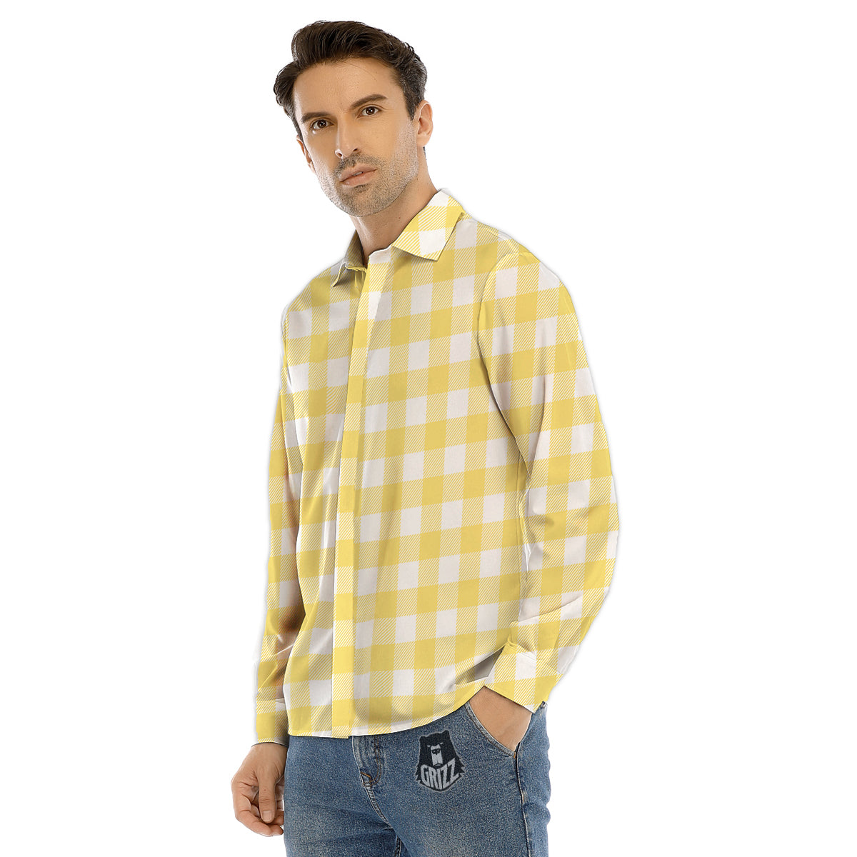 Cannabis Leaf Psychedelic Print Men's Dress Shirts-grizzshop