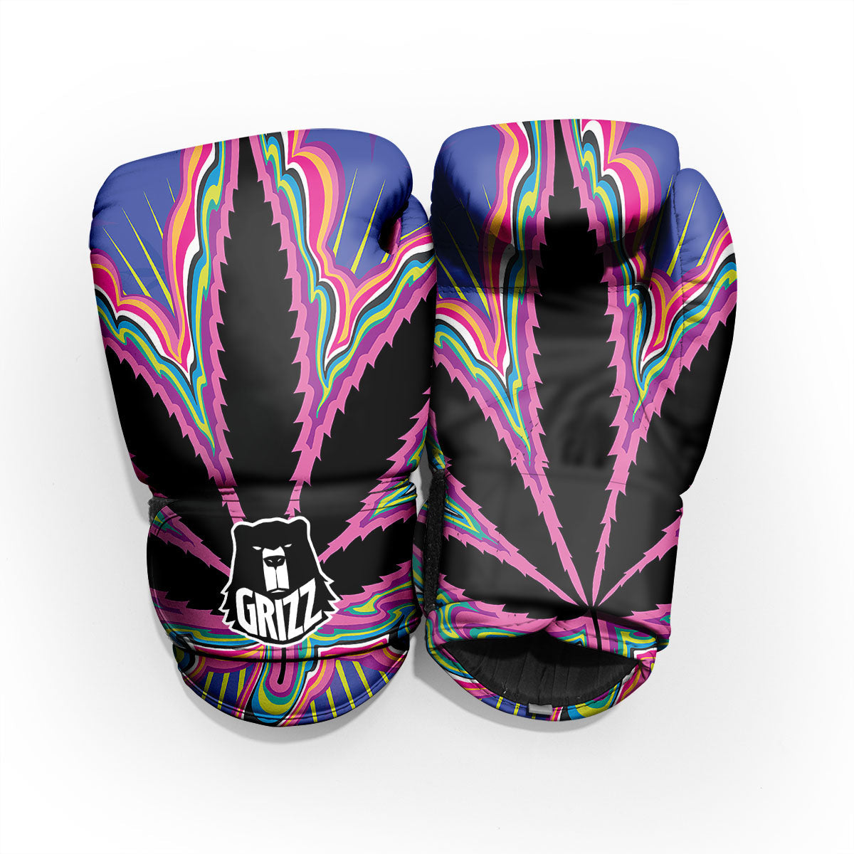 Cannabis Leaf Psychedelic Print Pro Boxing Glove