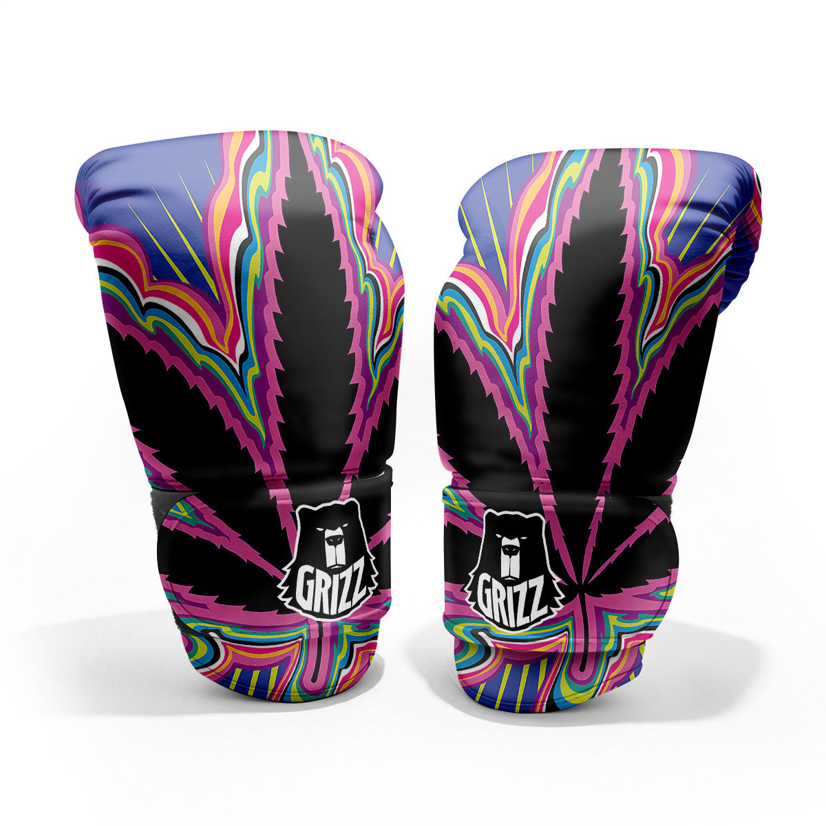 Cannabis Leaf Psychedelic Print Pro Boxing Glove