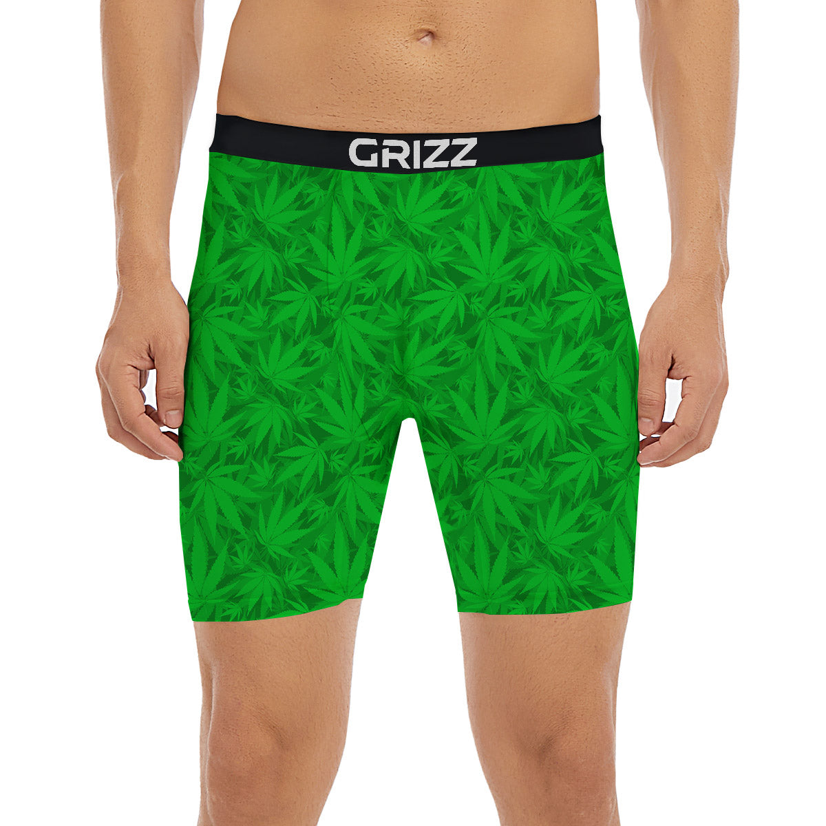 Cannabis Leaves Print Pattern Boxer Briefs-grizzshop