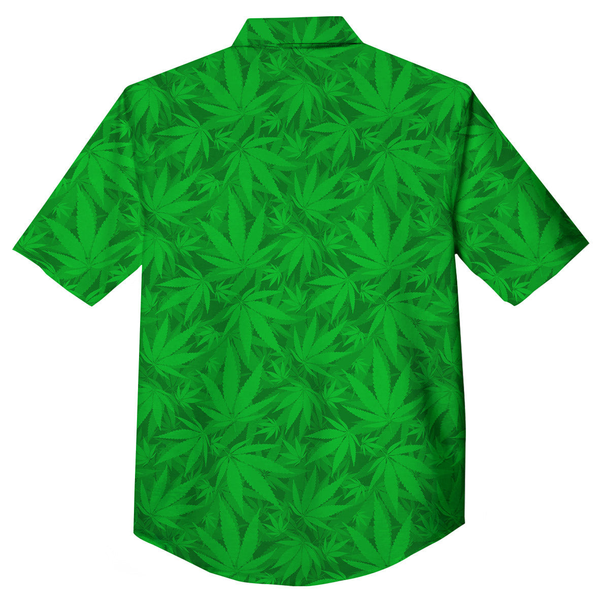 Cannabis Leaves Print Pattern Button Up Shirt-grizzshop