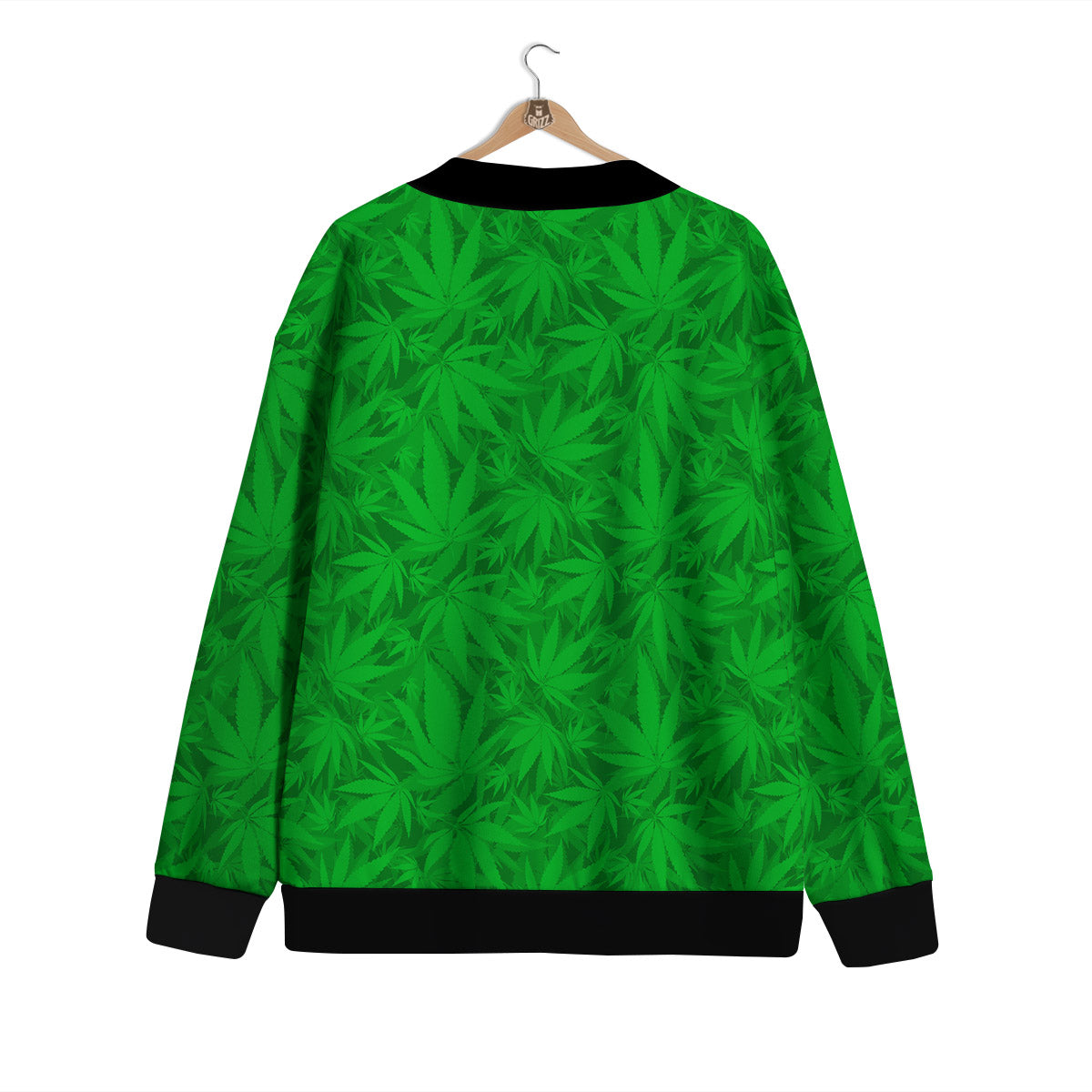 Cannabis Leaves Print Pattern Cardigan-grizzshop