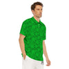 Cannabis Leaves Print Pattern Men's Golf Shirts-grizzshop