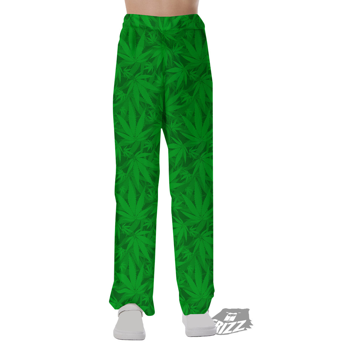 Cannabis Leaves Print Pattern Pajama Pants-grizzshop