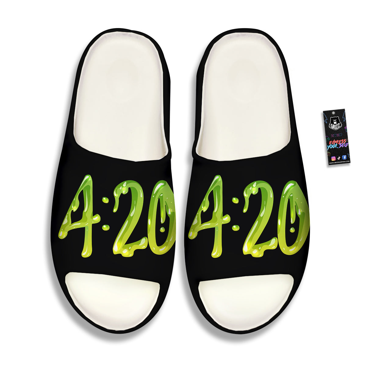 Cannabis Day 420 Print Sandals-grizzshop