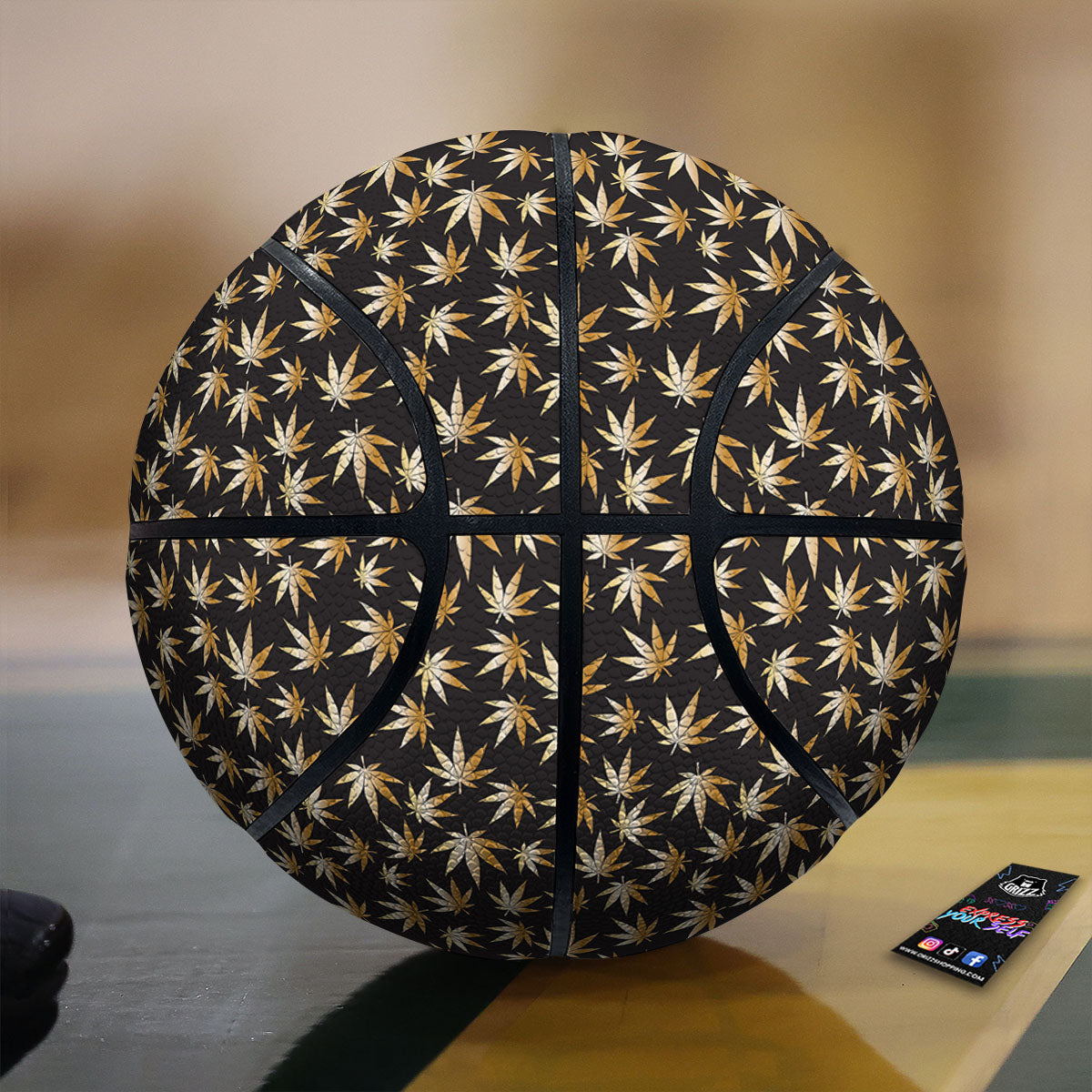 Camo Flower Military Green Print Pattern Basketball