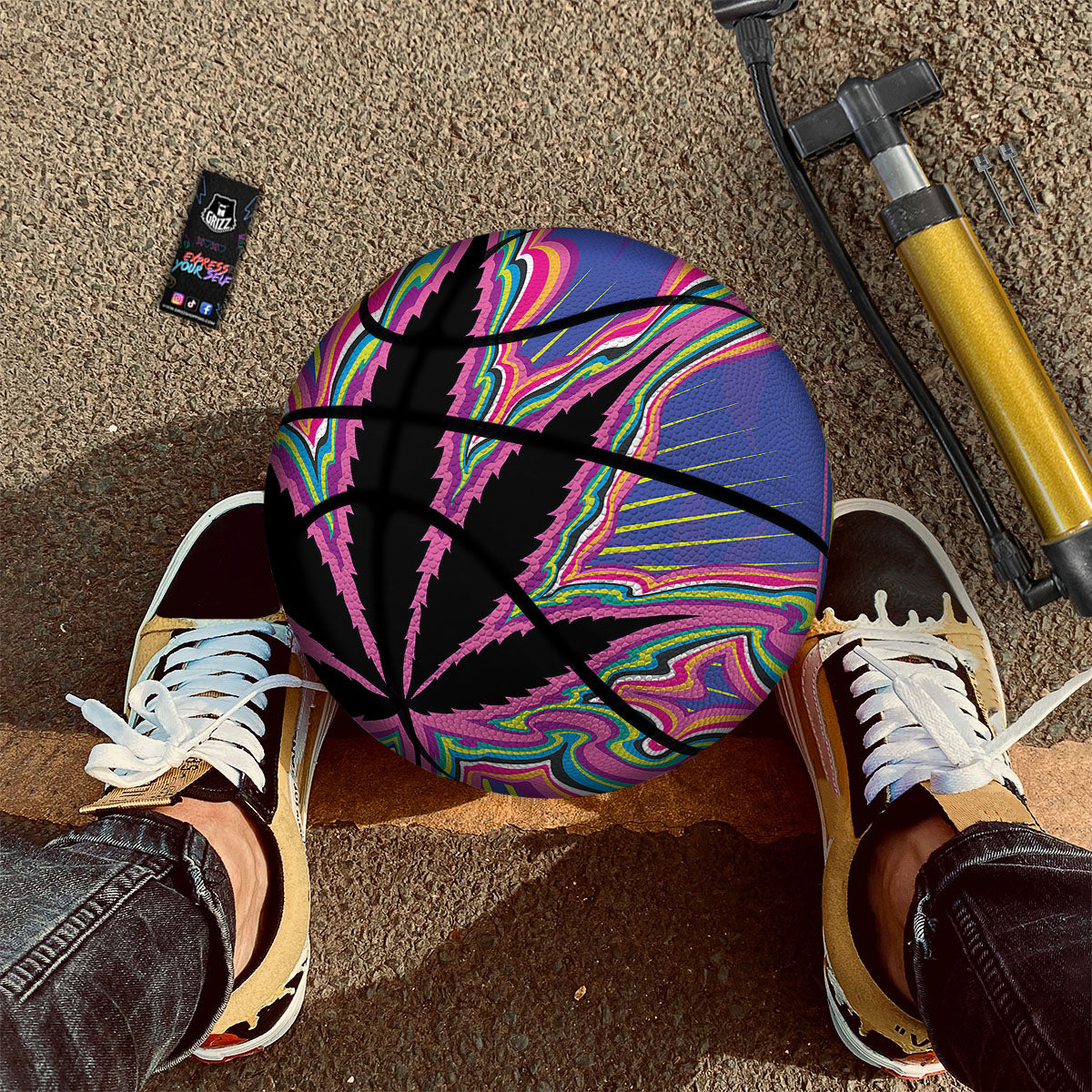 Buffalo Check Yellow And White Print Basketball