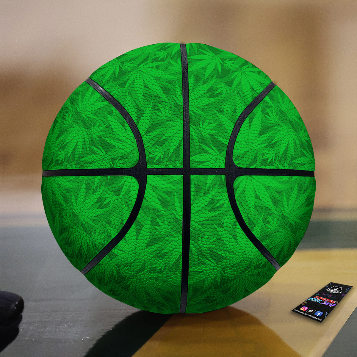 Cannabis Leaves Print Pattern Basketball