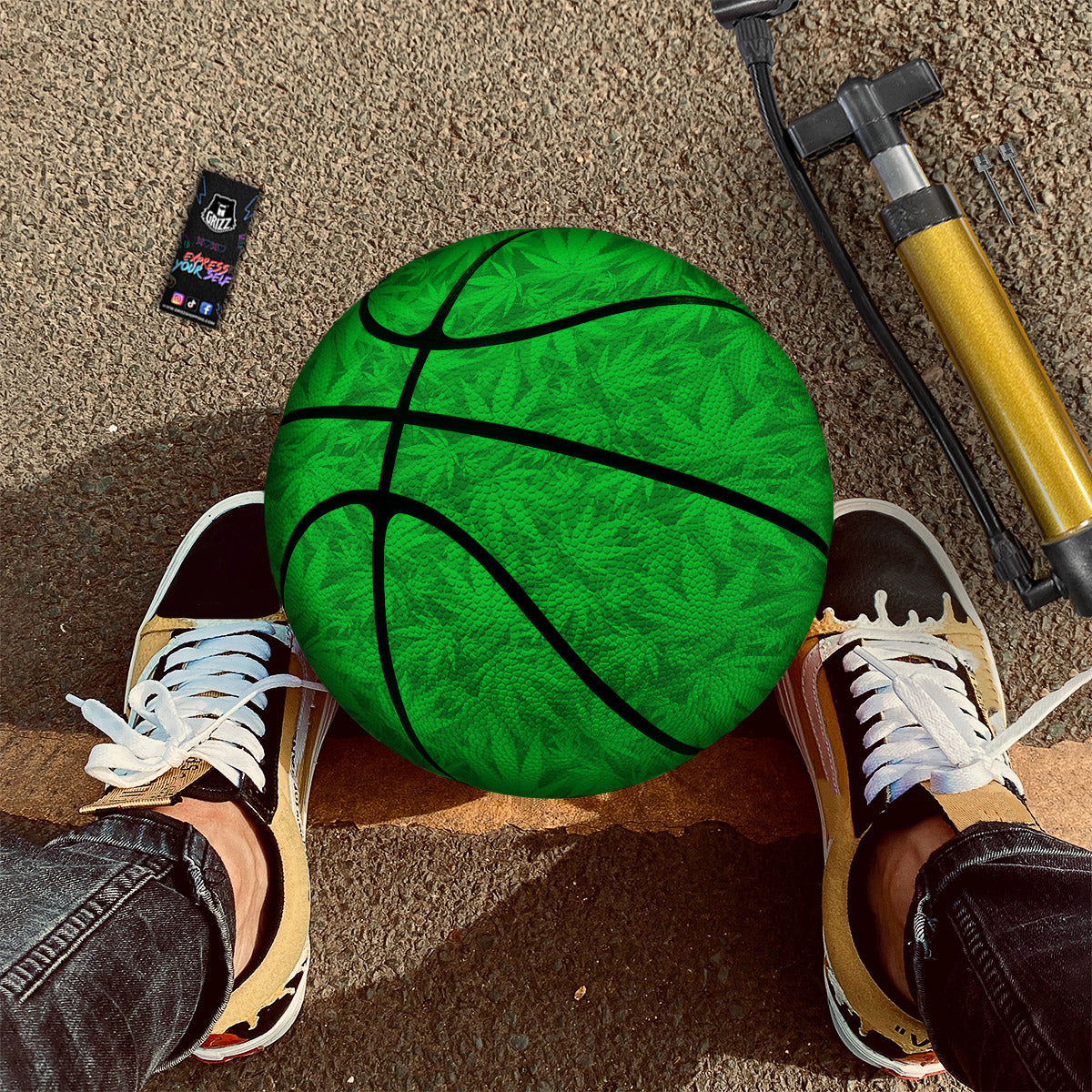 Cannabis Leaves Print Pattern Basketball