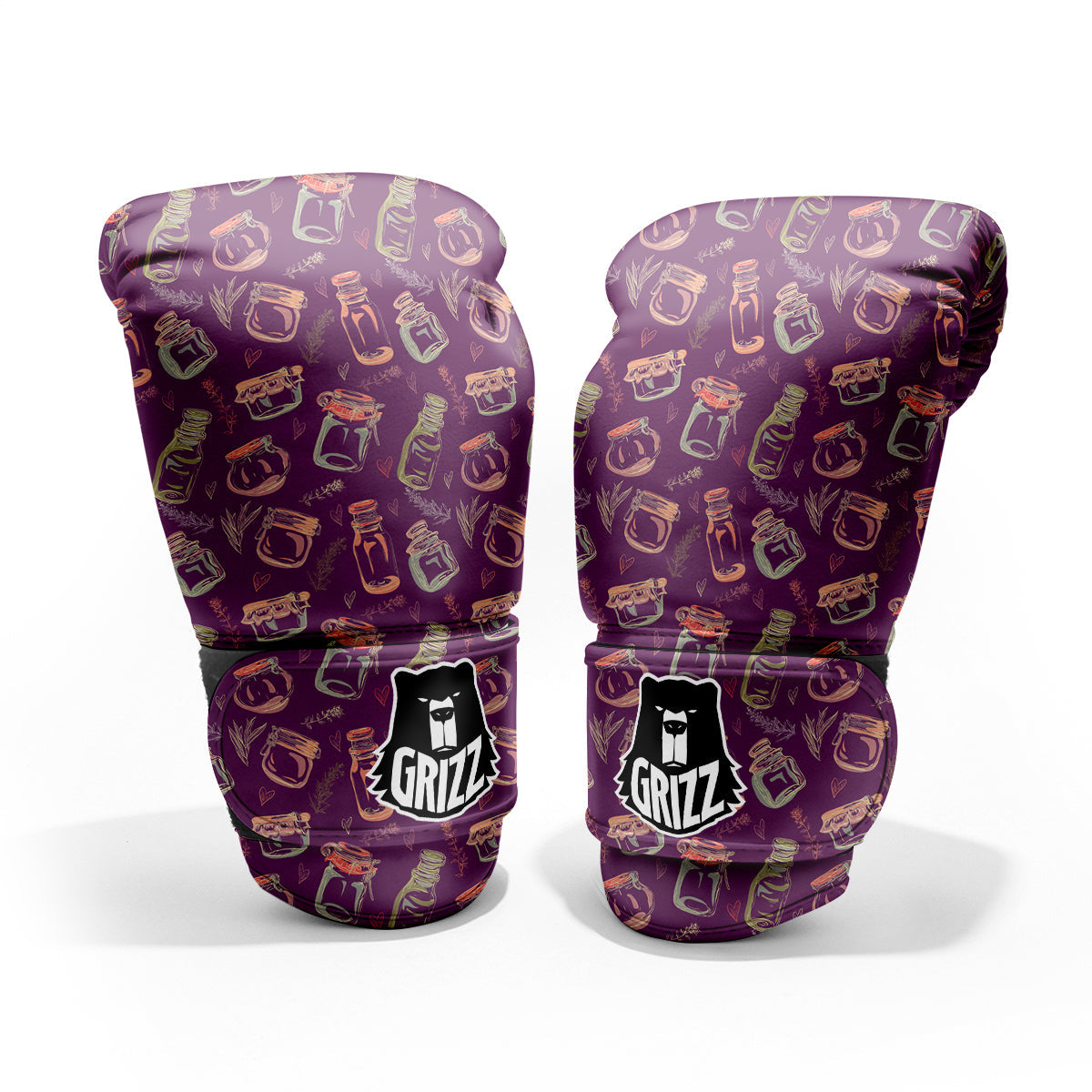 Canning Doodle Print Pattern Sparring Gloves-grizzshop