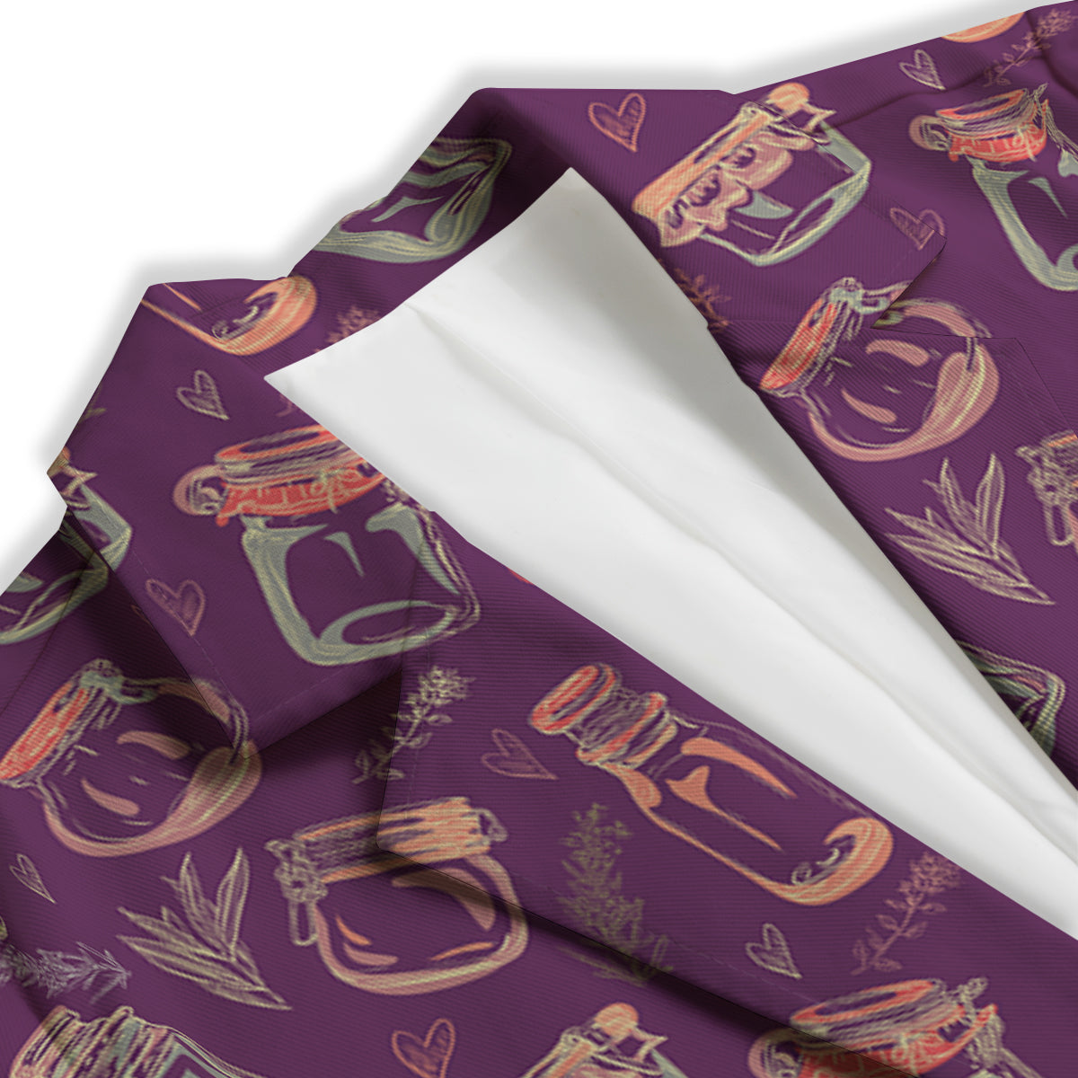 Canning Doodle Print Pattern Women's Blazer-grizzshop