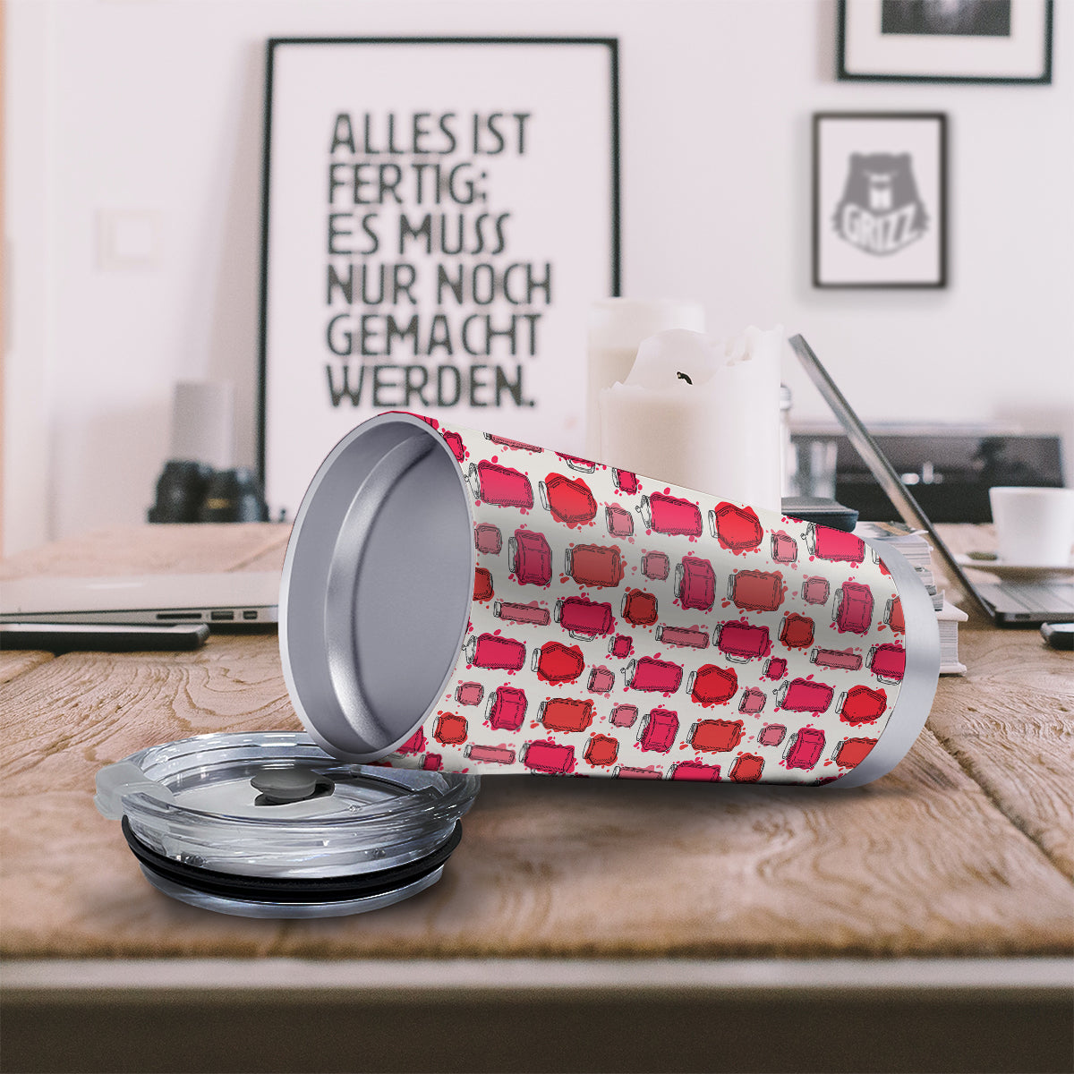 Canning Watercolor Print Pattern Tumbler-grizzshop