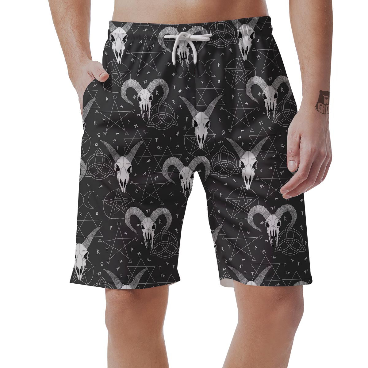 Capricorn Astrology Gothic Witch Men's Shorts-grizzshop