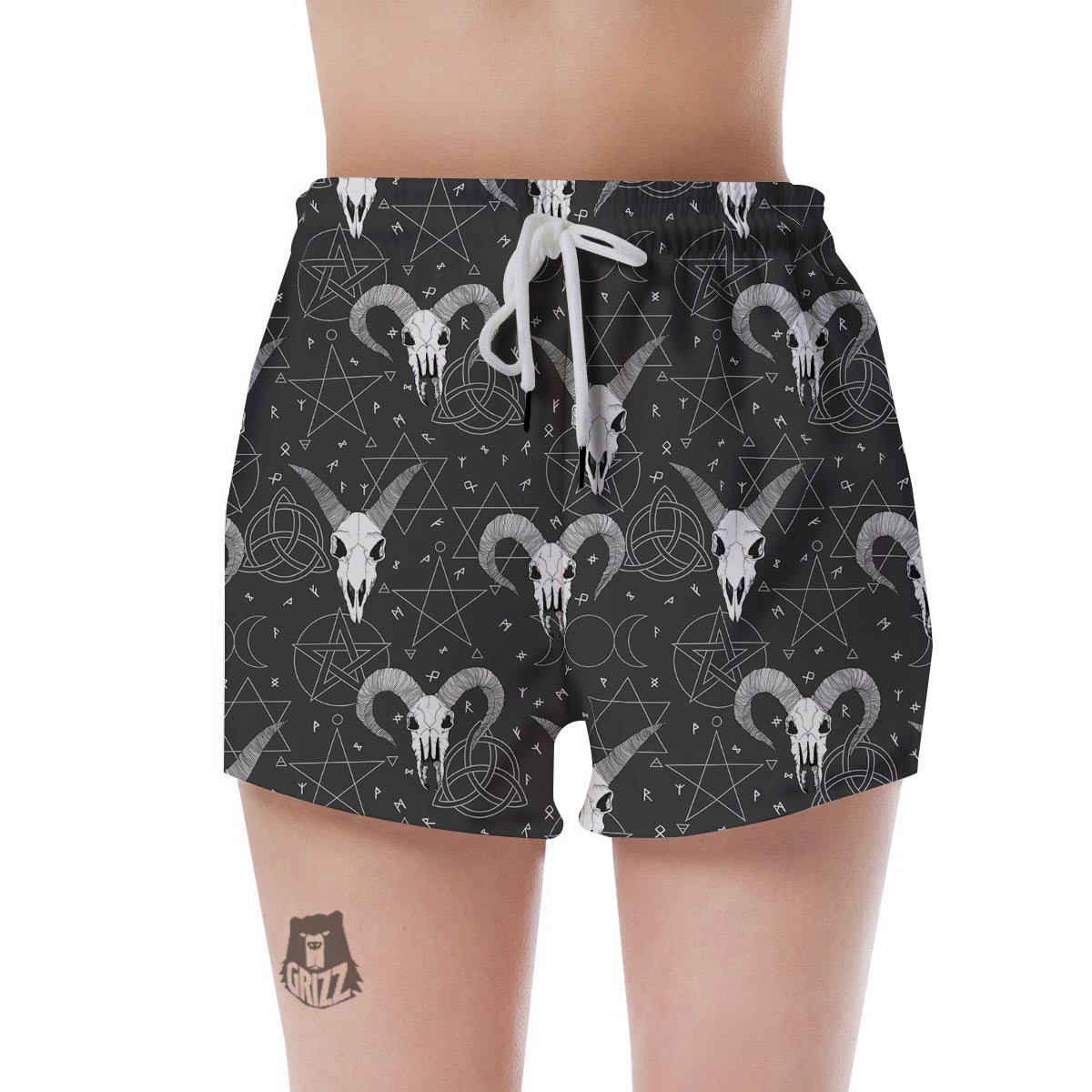 Capricorn Astrology Gothic Witch Women's Shorts-grizzshop