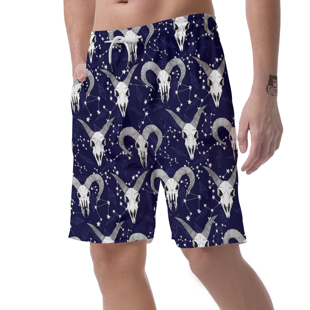 Capricorn Astrology Magic Witch Men's Shorts-grizzshop